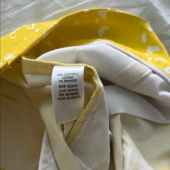 Calvin Klein Yellow High Waist Shorts with Floral Pattern - Picture 5 of 6